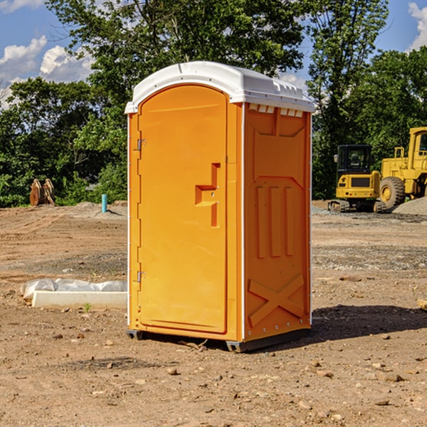 how often are the portable restrooms cleaned and serviced during a rental period in Buena Vista